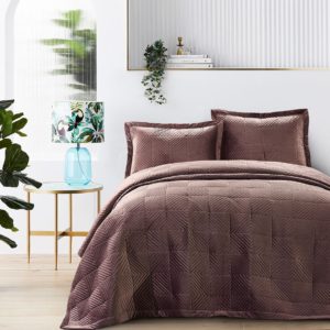 SATINHOME ΣΕΤ ΚΟΥΒΕΡΛΙ ΥΠΕΡΔΙΠΛΟ PINK (220Χ240) -Κ34414