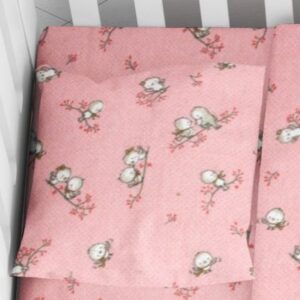 ΜΑΞΙΛΑΡΟΘΗΚΗ ΕΜΠΡΙΜΕ bebe Birds 15 35X45 Pink Flannel cotton 100%-1915857708601579