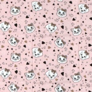 ΠΑΝΑ ΦΑΝΕΛΑ bebe Puppy-Kitten 18 80Χ80 Pink Flannel cotton 100%-1914553609601879