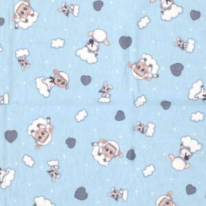 ΠΑΝΑ ΦΑΝΕΛΑ bebe Προβατάκι 06 80Χ80 Sky blue Flannel cotton 100%-1914553606600682