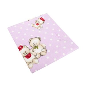 ΠΑΝΑ ΧΑΣΕΣ bebe Two Lovely Bears 65 80Χ80 Lila Cotton 100%-1914513606906574