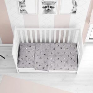 ΠΑΠΛΩΜΑ ΕΜΠΡΙΜΕ bebe PANDA 112 120X160 Grey-Green Cotton 100%-1915917615811288