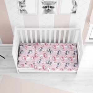 ΠΑΠΛΩΜΑ ΕΜΠΡΙΜΕ bebe UNICORN 107 120X160 Lila Cotton 100%-1915917606410774