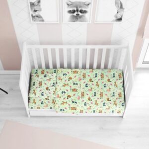 ΠΑΠΛΩΜΑ ΕΜΠΡΙΜΕ bebe Ελαφάκι 116 120X160 Green Cotton 100%-1915917615911681