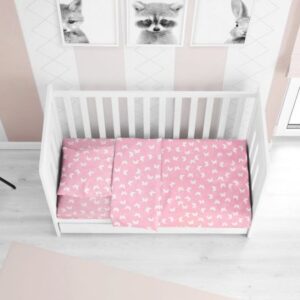 ΠΑΠΛΩΜΑΤΟΘΗΚΗ ΕΜΠΡΙΜΕ bebe Butterfly 50 120Χ160 Pink Cotton 100%-1915717607205079