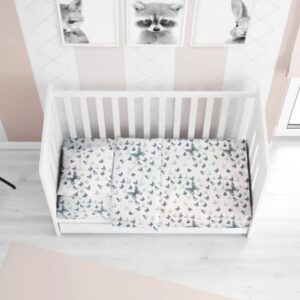 ΠΑΠΛΩΜΑΤΟΘΗΚΗ ΕΜΠΡΙΜΕ bebe Butterfly 57 120Χ160 Green Cotton 100%-1915717607205781