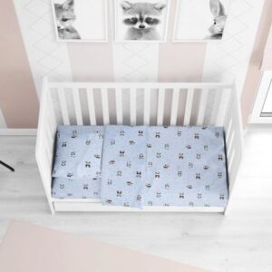 ΠΑΠΛΩΜΑΤΟΘΗΚΗ ΕΜΠΡΙΜΕ bebe PANDA 110 120X160 Sky blue Cotton 100%-1915717615811082