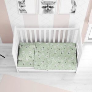 ΠΑΠΛΩΜΑΤΟΘΗΚΗ ΕΜΠΡΙΜΕ bebe Smile 80 120Χ160 Green Cotton 100%-1915717608008081