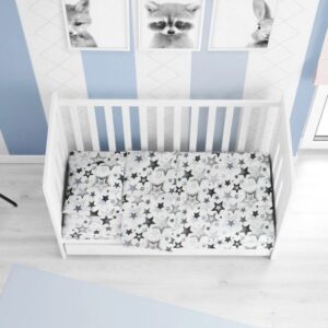 ΠΑΠΛΩΜΑΤΟΘΗΚΗ ΕΜΠΡΙΜΕ bebe Star 120 120Χ160 Grey Cotton 100%-1915717607312072