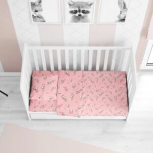 ΠΑΠΛΩΜΑΤΟΘΗΚΗ ΕΜΠΡΙΜΕ bebe Birds 15 120Χ160 Pink Flannel cotton 100%-1915757608601579