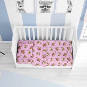 ΠΑΠΛΩΜΑΤΟΘΗΚΗ ΕΜΠΡΙΜΕ bebe Little Brothers 148 120Χ160 Pink Flannel Cotton 100%-1915757616514879