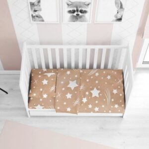 ΠΑΠΛΩΜΑΤΟΘΗΚΗ ΕΜΠΡΙΜΕ bebe Star 36 120Χ160 Beige Flannel cotton 100%-1915757607303680