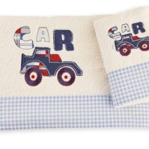 ΠΕΤΣΕΤΑ ΣΕΤ 2 τεμ bebe CAR 28 30X50,70X140 ΕΚΡΟΥ/ΣΙΕΛ Cotton 100%-1212115800302845