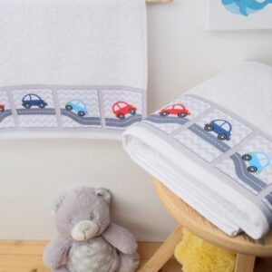 ΠΕΤΣΕΤΑ ΜΕ ΨΗΦΙΑΚΗ ΕΚΤΥΠΩΣΗ ΣΕΤ 2 τεμ bebe Auto Road 56 30X50,70X140 ΛΕΥΚΟ Cotton 100%-1216015808805617