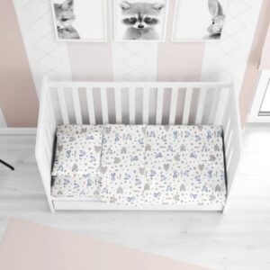 ΚΑΤΩΣΕΝΤΟΝΟ ΜΕ ΛΑΣΤΙΧΟ bebe Elephant 174 0,70X1,40X0,15 Blue Cotton 100%-1916118407117470