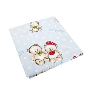 ΣΕΝΤΟΝΑΚΙ ΛΙΚΝΟΥ bebe Two Lovely Bears 64 80Χ110 Blue Cotton 100%-1914413706906470