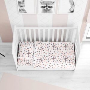 ΣΕΝΤΟΝΙΑ ΕΜΠΡΙΜΕ ΣΕΤ 3 τεμ bebe Butterfly 61 120X160 Coral Cotton 100%-1914617607206183