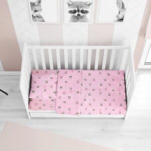 ΣΕΝΤΟΝΙΑ ΕΜΠΡΙΜΕ ΣΕΤ 3 τεμ bebe PANDA 111 120X160 Pink Cotton 100%-1914617615811179