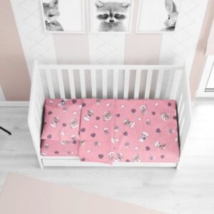 ΣΕΝΤΟΝΙΑ ΕΜΠΡΙΜΕ ΣΕΤ 3 τεμ bebe Προβατάκι 05 120Χ160 Pink Flannel cotton 100%-1914657606600579