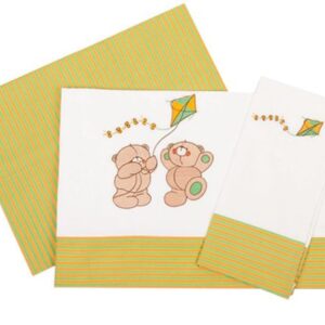 ΣΕΝΤΟΝΙΑ ΣΕΤ 3 τεμ bebe ΧΑΡΤΑΕΤΟΣ 91 120Χ170 ΛΑΧ/ΠΟΡΤ/ΛΕΥΚΟ Cotton 100%-1212614605809131