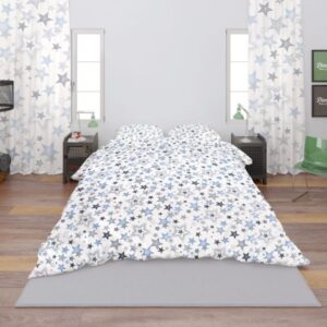 ΠΑΠΛΩΜΑ ΕΜΠΡΙΜΕ ΕΝΗΛ Star 123 220X240 Blue-Grey Cotton 100%-1935915507312354