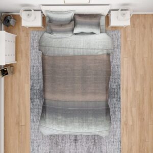 ΣΕΝΤΟΝΙΑ ΕΜΠΡΙΜΕ ΣΕΤ 3 τεμ Hor.Stripes 01 160X240 Μπεζ-Γκρί Flannel Cotton 100%-1934655288900100