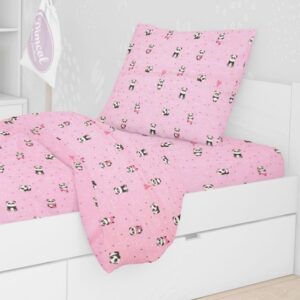 ΜΑΞΙΛΑΡΟΘΗΚΗ ΕΜΠΡΙΜΕ kids PANDA 111 50X70 Pink Cotton 100%-1925813115811179