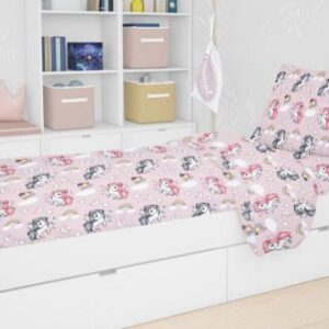 ΠΑΠΛΩΜΑΤΟΘΗΚΗ ΕΜΠΡΙΜΕ kids UNICORN 107 160Χ240 Lila Cotton 100%-1925715206410774