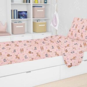 ΠΑΠΛΩΜΑΤΟΘΗΚΗ ΕΜΠΡΙΜΕ kids Ελαφάκι 117 160X240 Pink Cotton 100%-1925715215911779