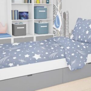 ΠΑΠΛΩΜΑΤΟΘΗΚΗ ΕΜΠΡΙΜΕ kids Star 37 160Χ240 Blue Flannel cotton 100%-1925755207303770