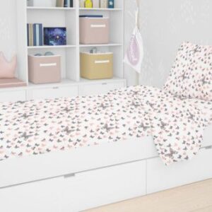 ΣΕΝΤΟΝΙΑ ΕΜΠΡΙΜΕ ΣΕΤ 2 τεμ kids Butterfly 61 160Χ240 Coral Cotton 100%-1925215207206183