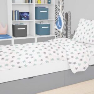 ΣΕΝΤΟΝΙΑ ΕΜΠΡΙΜΕ ΣΕΤ 2 τεμ kids Star 101 160X240 Green Cotton 100%-1925215207310181