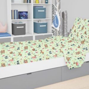 ΣΕΝΤΟΝΙΑ ΕΜΠΡΙΜΕ ΣΕΤ 2 τεμ kids Ελαφάκι 116 160X240 Green Cotton 100%-1925215215911681