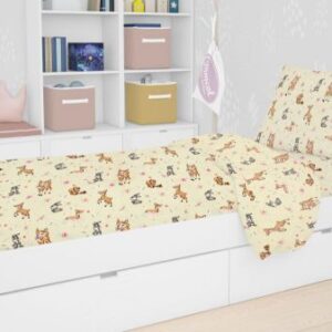 ΣΕΝΤΟΝΙΑ ΕΜΠΡΙΜΕ ΣΕΤ 3 τεμ kids Ελαφάκι 115 160X240 Ecru Cotton 100%-1924615215911578