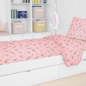 ΣΕΝΤΟΝΙΑ ΕΜΠΡΙΜΕ ΣΕΤ 3 τεμ kids Birds 15 160Χ240 Pink Flannel cotton 100%-1924655208601579