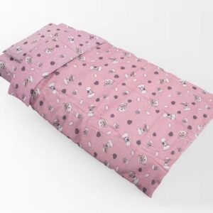 ΣΕΝΤΟΝΙΑ ΕΜΠΡΙΜΕ ΣΕΤ 3 τεμ kids Προβατάκι 05 160Χ240 Pink Flannel cotton 100%-1924655206600579