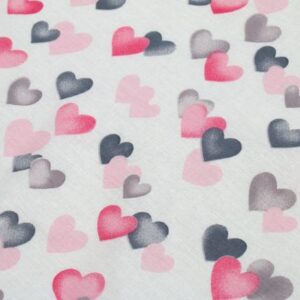 ΠΑΝΑ ΧΑΣΕΣ bebe Hearts 12 80X80 Grey-Pink Cotton 100%-1914513607801289