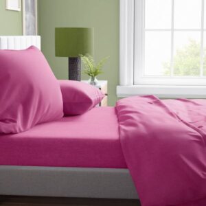 ΠΑΠΛΩΜΑ Solid 499 220X240 Fuchsia Cotton 100%-1931515506249930