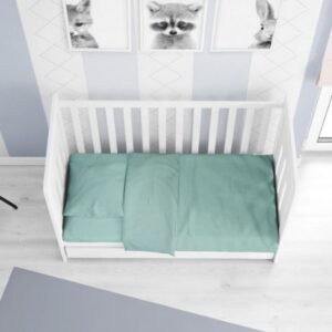 ΣΕΝΤΟΝΙΑ ΣΕΤ 3 τεμ bebe Solid 497 120X160 Aqua Cotton 100%-1912617606249701