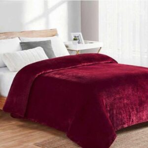 ΚΟΥΒΕΡΤΑ CORAL FLEECE Polyester 160X220 Μονόχρωμη 04 Bordeaux-1433125688600423