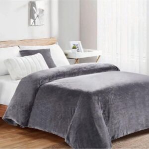 ΚΟΥΒΕΡΤΑ CORAL FLEECE Polyester 220X240 Μονόχρωμη 06 Grey-1433125588600672