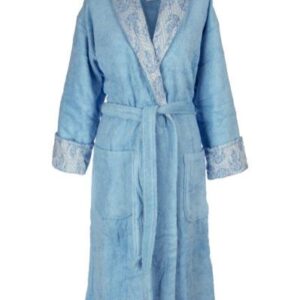 ΜΠΟΥΡΝΟΥΖΙ Cotton 100% L με γιακά Ζακάρ φάσα 450 gsm 01 Sky blue-1830911930200182