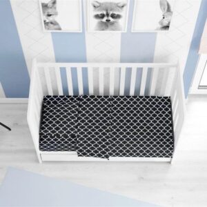 ΠΑΠΛΩΜΑΤΟΘΗΚΗ ΕΜΠΡΙΜΕ bebe Windows 175 120Χ160 Dark blue-White Cotton 100%-1915717610017500