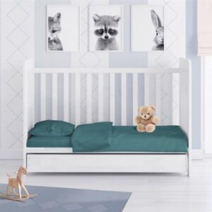 ΚΑΤΩΣΕΝΤΟΝΟ ΜΕ ΛΑΣΤΙΧΟ bebe Solid 494 0,70X1,40X0,15 Petrol Cotton 100%-1916118406249491