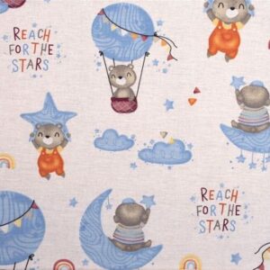 ΠΑΝΑ ΧΑΣΕΣ bebe Reach the stars 191 80X80 Sky blue Cotton 100%-1914513610819182