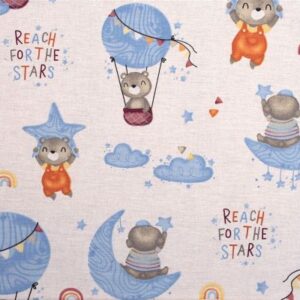 ΠΑΝΑ ΧΑΣΕΣ bebe Reach the stars 191 80X80 Sky blue Cotton 100%-1914513610819182