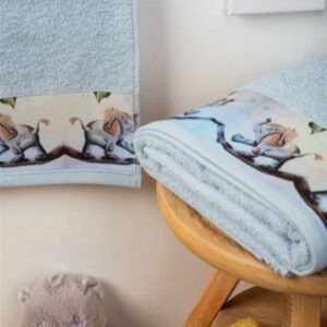 ΠΕΤΣΕΤΑ ΜΕ ΨΗΦΙΑΚΗ ΕΚΤΥΠΩΣΗ ΣΕΤ 2 τεμ bebe Dumbo 98 30X50,70X140 ΣΙΕΛ Cotton 100%-1216015816309828