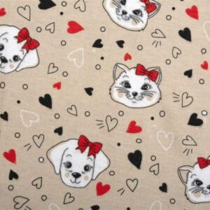 ΠΑΝΑ ΦΑΝΕΛΑ bebe Puppy-Kitten 17 80X80 Beige Flannel Cotton 100%-1916353609601780