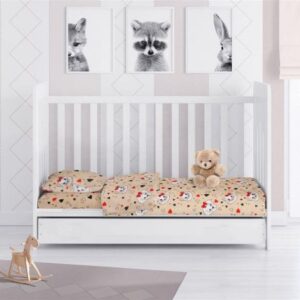 ΚΑΤΩΣΕΝΤΟΝΟ ΜΕ ΛΑΣΤΙΧΟ bebe Puppy-Kitten 17 0,70X1,40X0,15 Beige Flannel Cotton 100%-1916158409601780