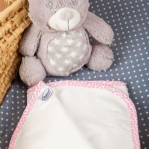 ΣΕΛΤΕΔΑΚΙ ΑΔΙΑΒΡΟΧΟ bebe 12 50Χ80 ΛΕΥΚΟ/ΡΟΖ Cotton 100%-1211213200001219